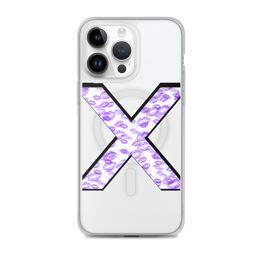 White X Purple Lipstick Kisses Phone Case product image (1)