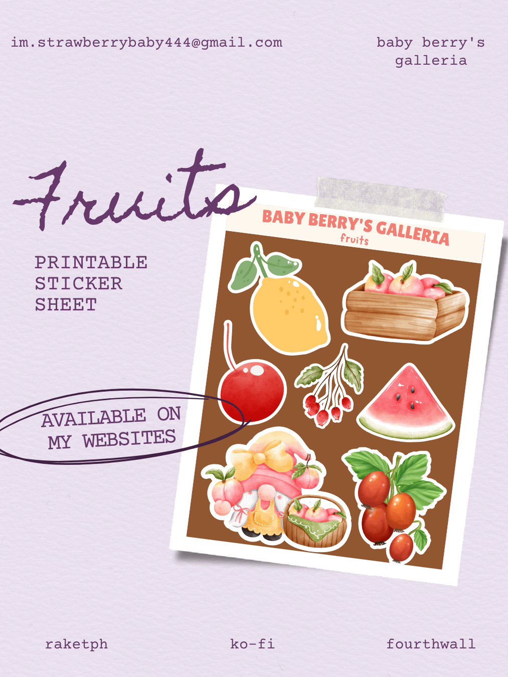 Berry Sweet Sticker Pack product image (4)