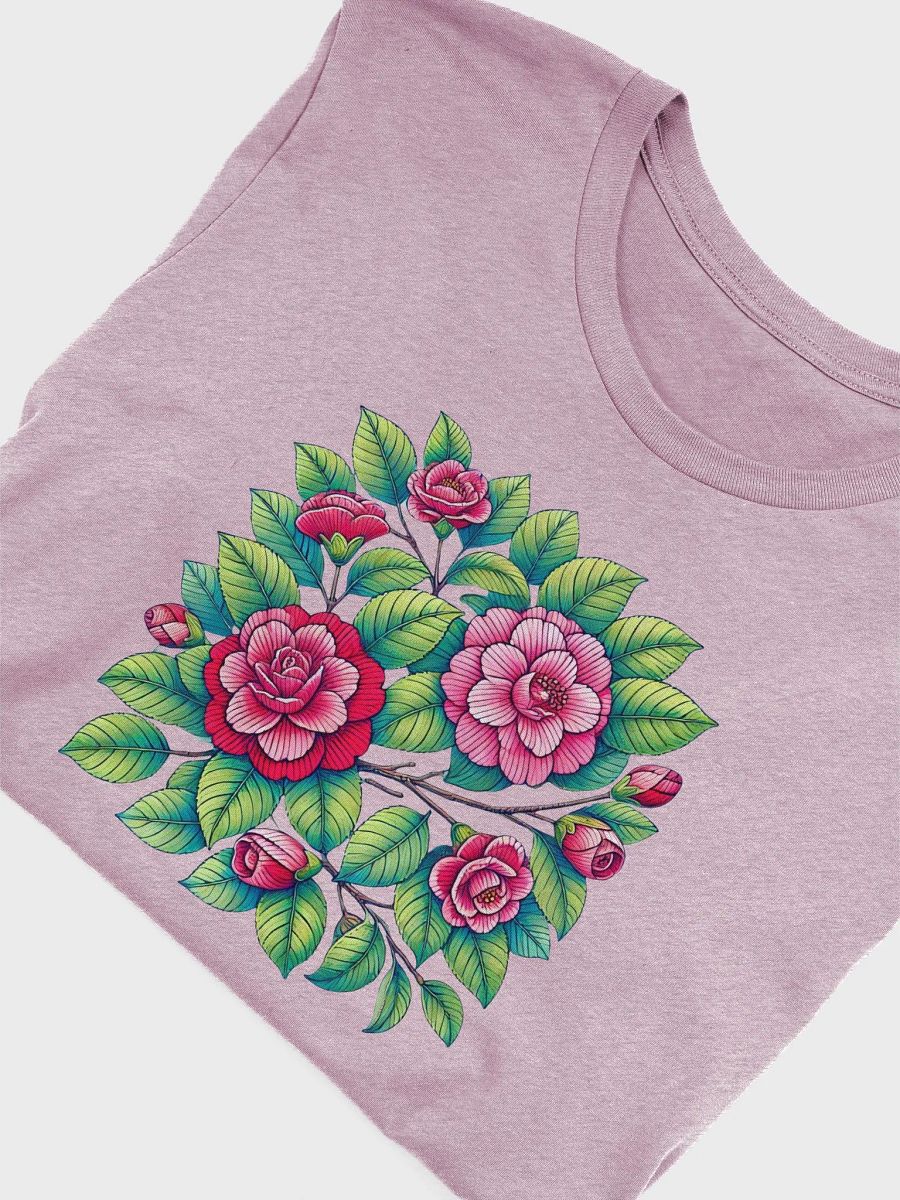 Bella+Canvas Supersoft T-Shirt | AI Design camellia flower mandala product image (1)