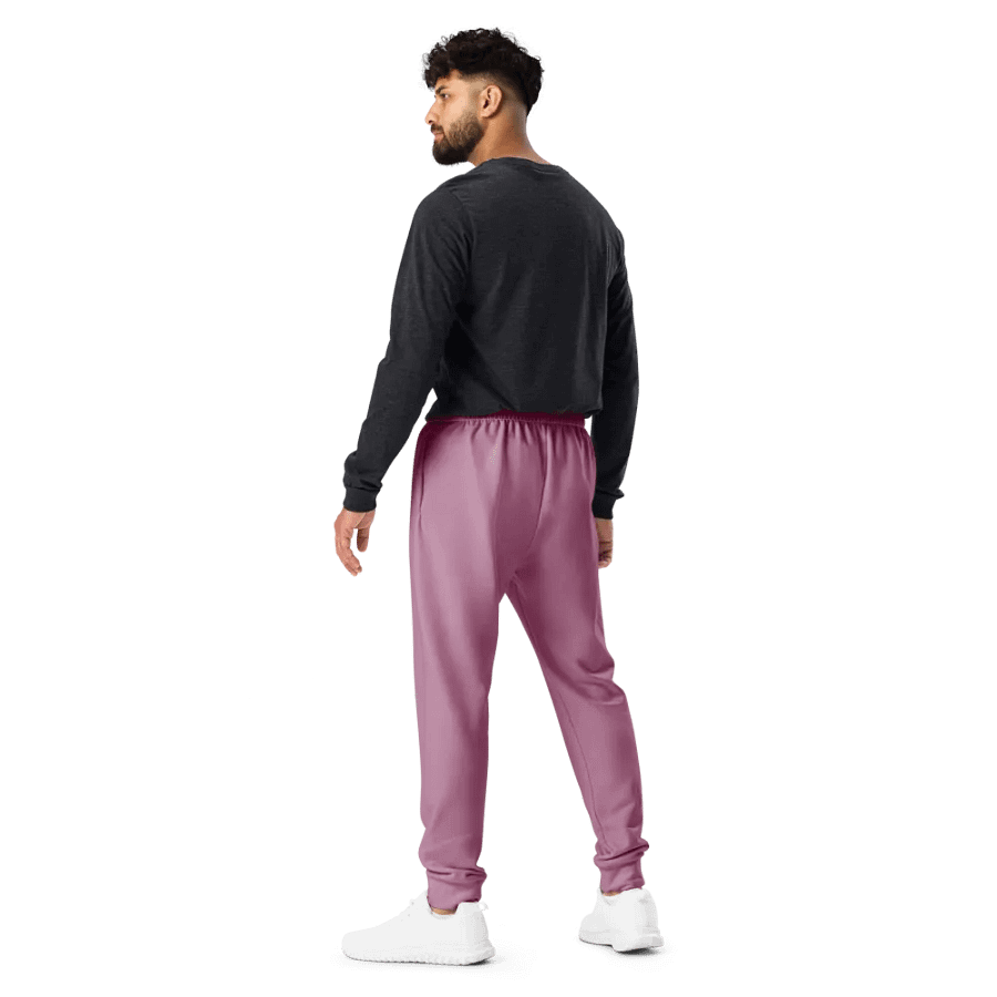 Plain Medium Dark Lilac Purple Soft Summer Recycled Polyester Premium Men's Joggers by Treasure Pie product image (10)