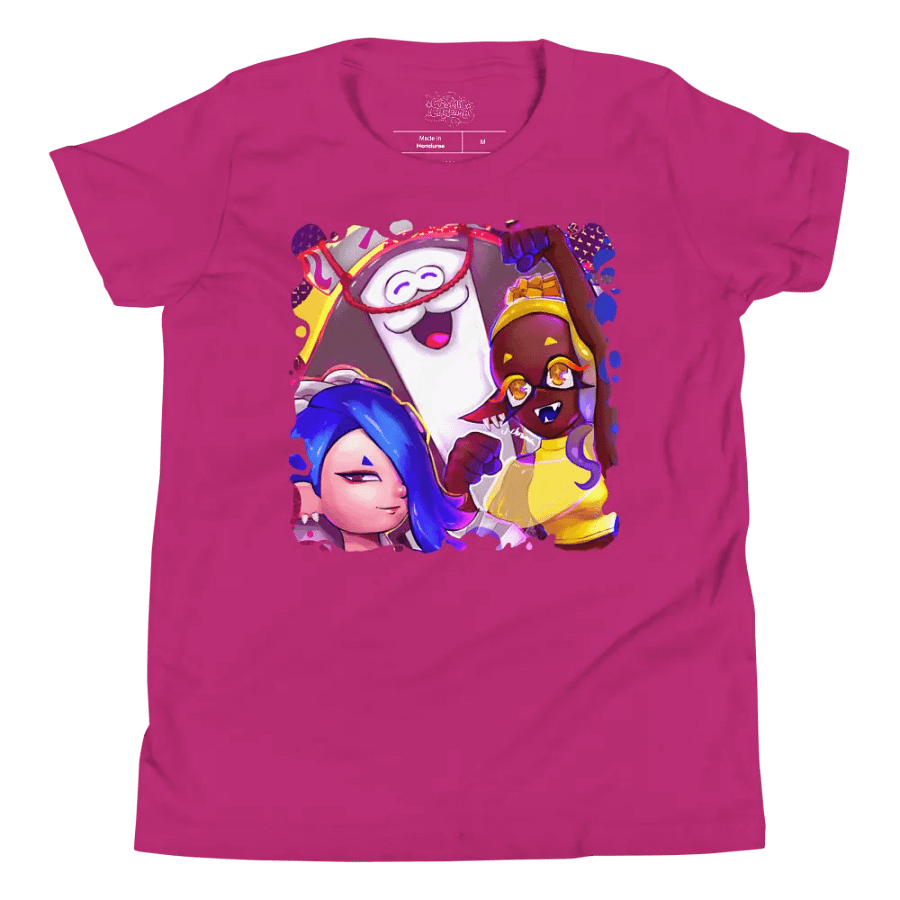 Repping the Splatlands - Colorful Game Fanart- Kid's Tee - Art by CosmicChroma product image (21)