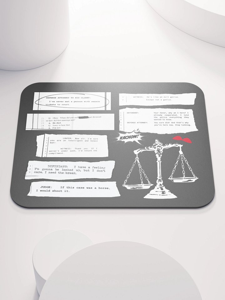 Iconic Court Transcripts Mousepad product image (1)