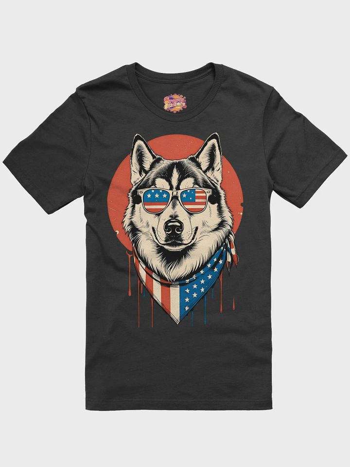 Patriotic Husky T-Shirt product image (1)