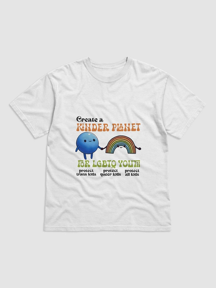 Create a kinder planet T-shirt product image (1)