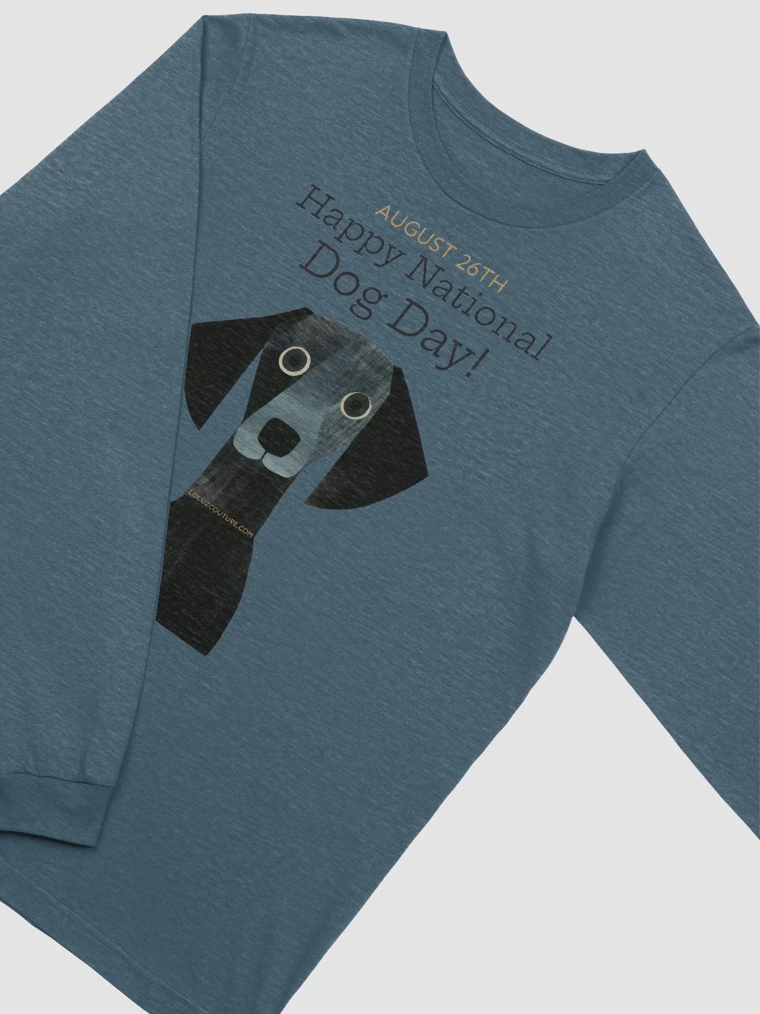 'Happy National Dog Day' Long Sleeve T-Shirt product image (3)