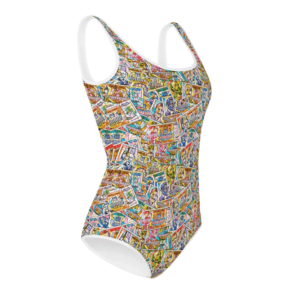 Jugoslovenski inflatorni dinar 1993 (Kolaž/mozaik) All-Over Print Youth Swimsuit product image (3)