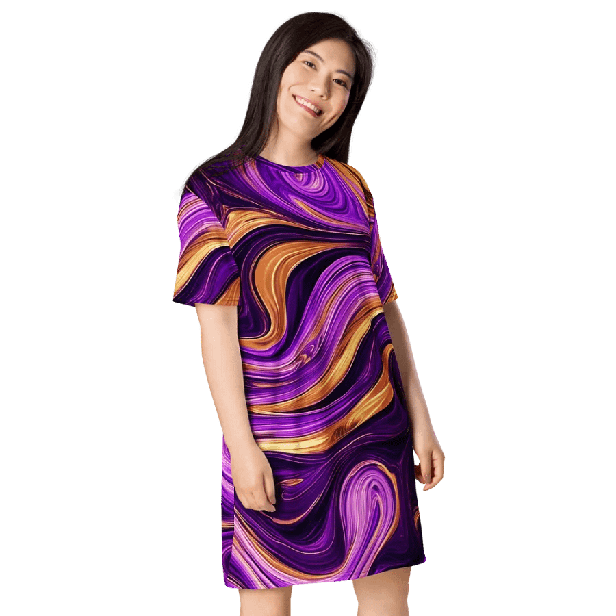 Dreamy Swirl T Shirt Dress product image (6)