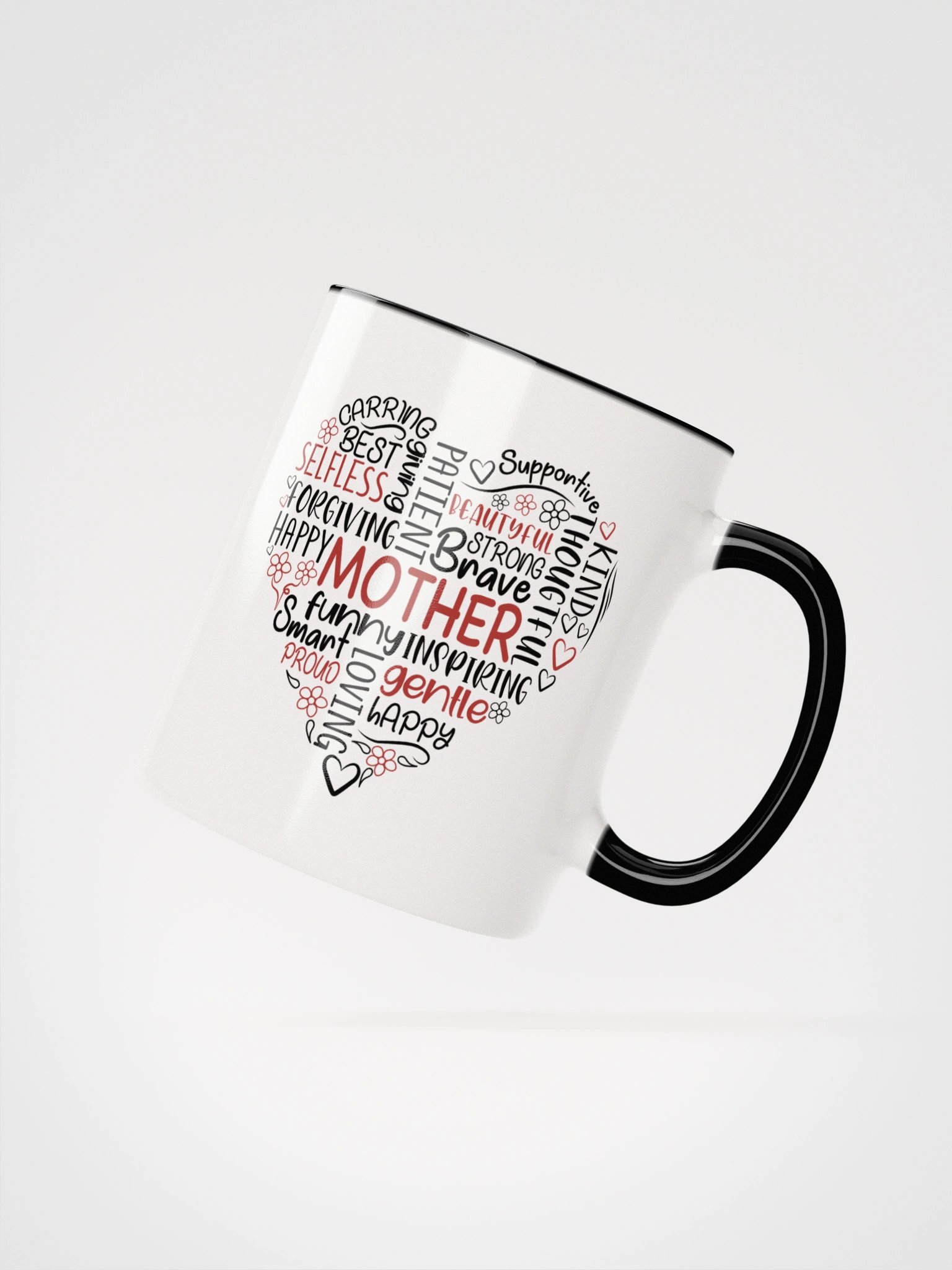 Black Boy Mom I Pray Different Heart Art Ceramic Mug with Color Interior product image (3)