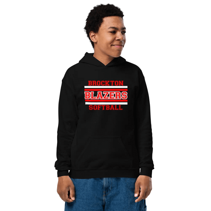 Youth Brockton Blazers Softball Pullover Hoodie - Black product image (1)