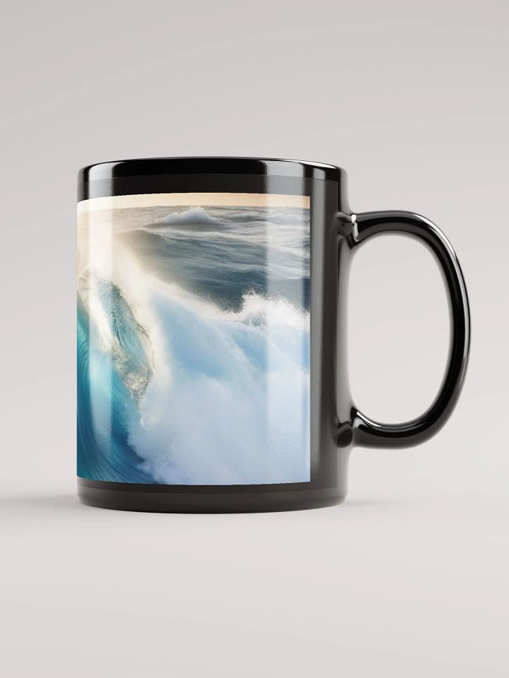 Cresting Wave Black Glossy Mug product image (2)