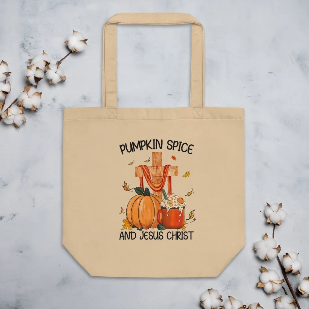 Pumpkin Spice and Jesus Christ Eco Tote Bag product image (1)