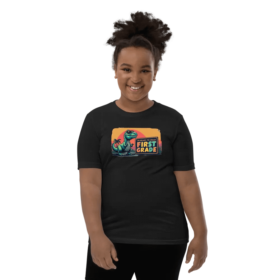 Dino Crush First Grade Youth T-Shirt product image (10)
