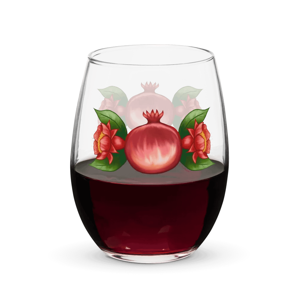Triple Poms Stemless Wine Glass product image (3)