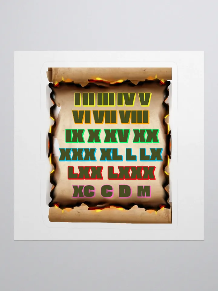 Roman Numeral Artistic Design Sticker product image (1)