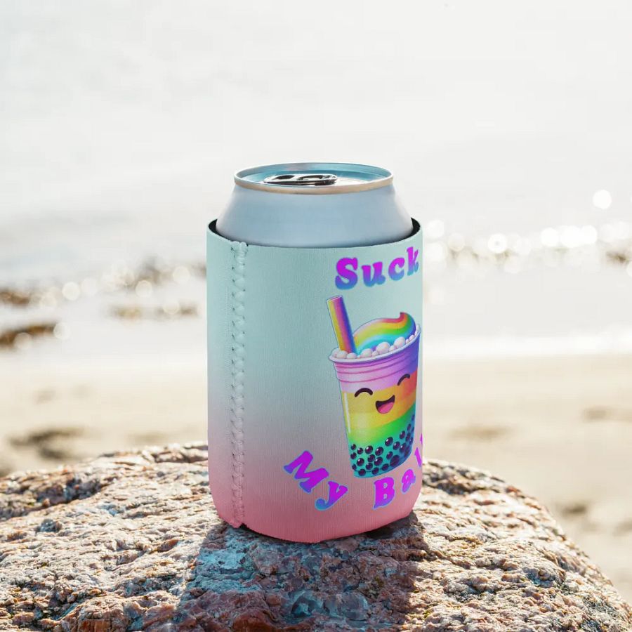 Rainbow Bubble Tea Can Cooler product image (10)