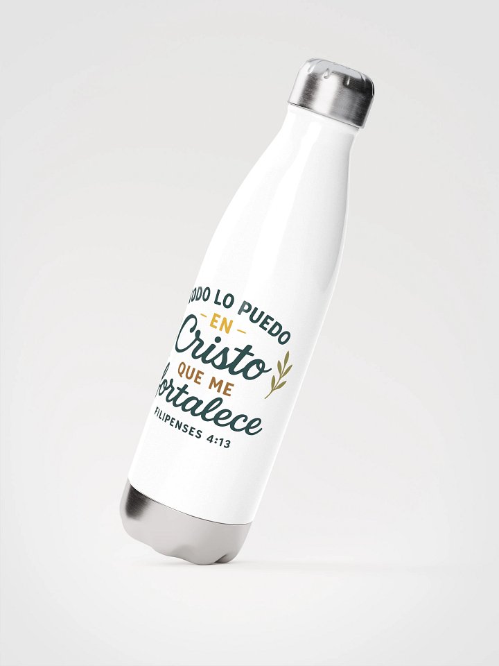 Insulated Water Bottle Cristiana – “Todo lo puedo en Cristo” (Filipenses 4:13) – En español product image (2)