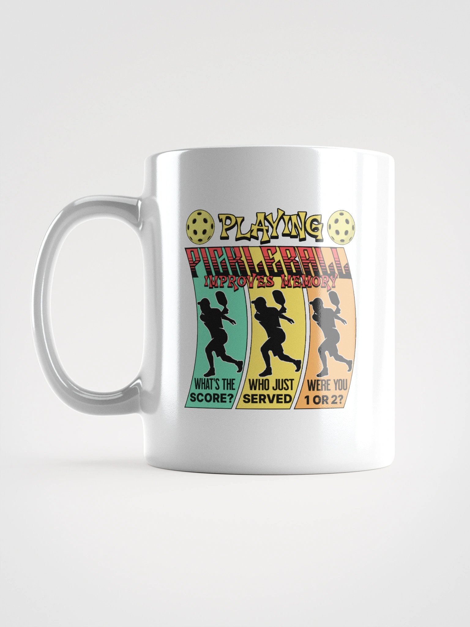 Playing Pickleball Improves Memory Ribbon Mug product image (1)