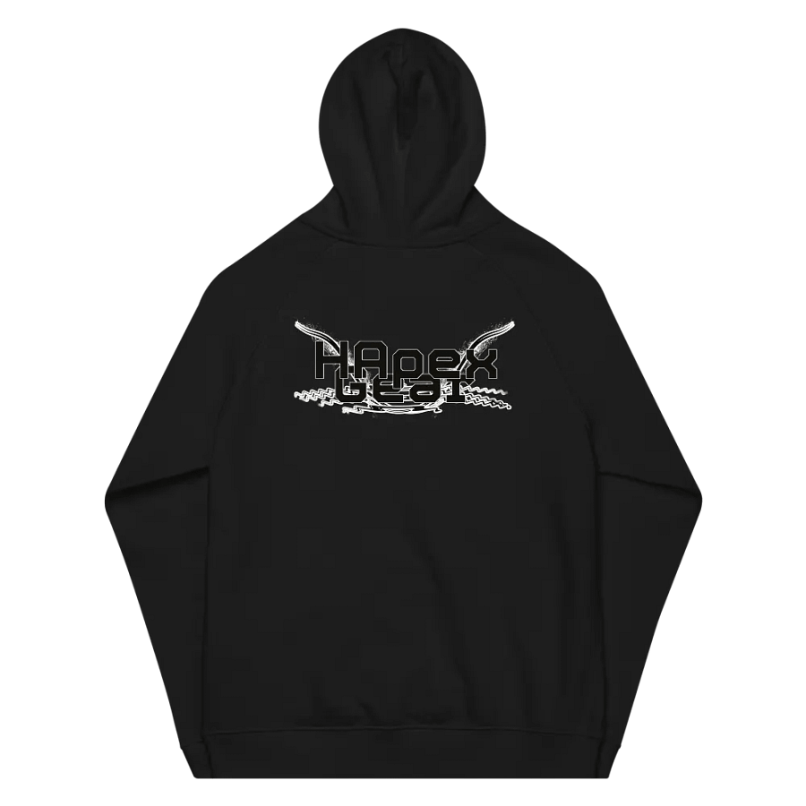 Unisex Eco Raglan Hoodie - Black HApex Gear Black Logo product image (6)