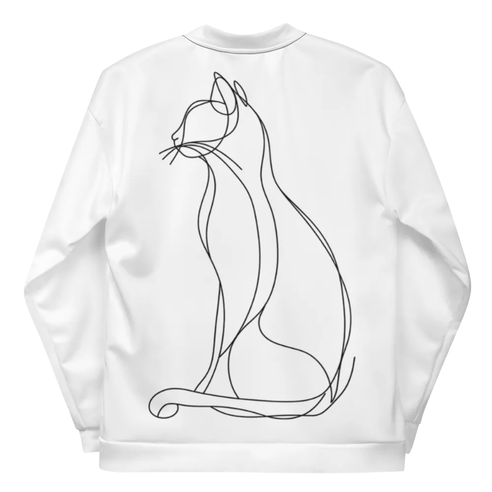Line Art Cat Dreams Bomber Jacket product image (7)