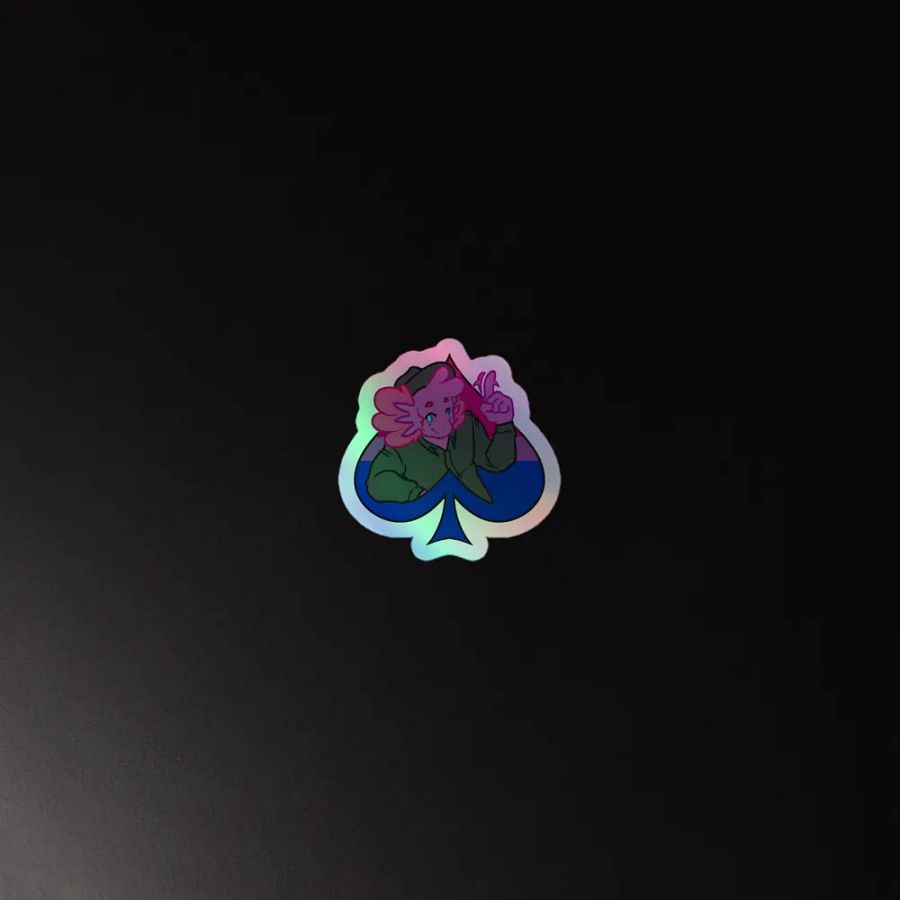 Bi in Spades | Kiss-Cut Holo Sticker product image (2)