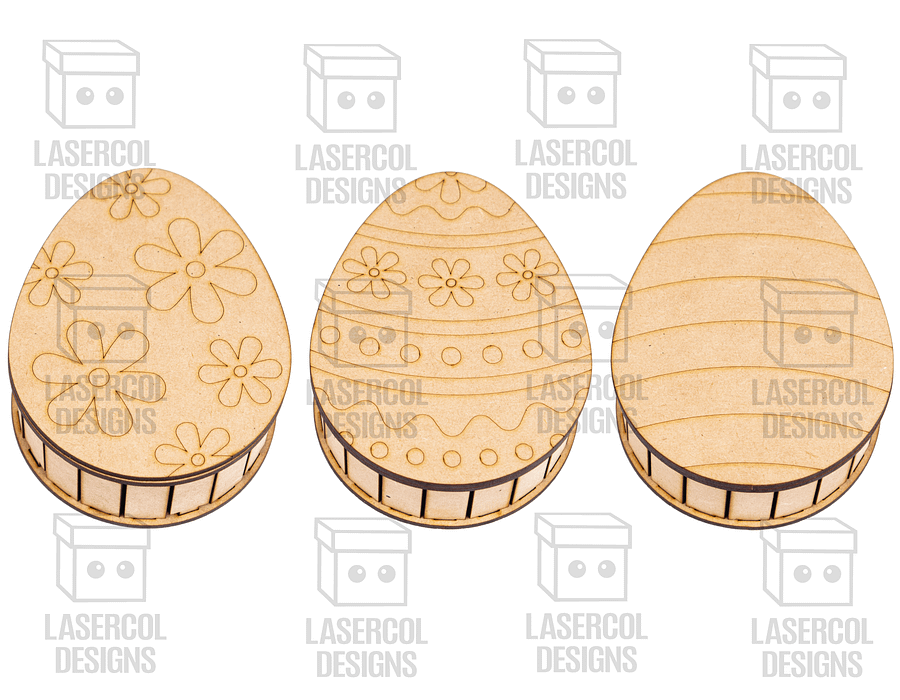 Easter Egg Gift Boxes (3 Sizes, 12 Styles) - Laser Cut Files product image (10)