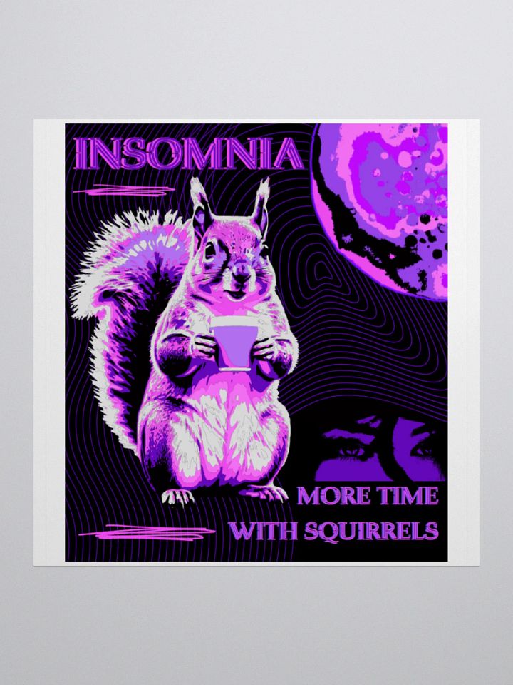Insomnia Squirrel Kiss Cut Stickers product image (2)