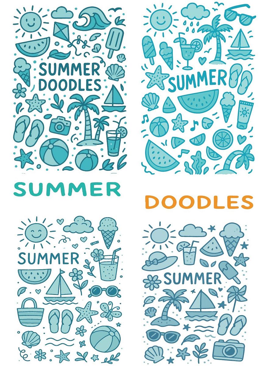 Summer Doodles Instant Download product image (4)