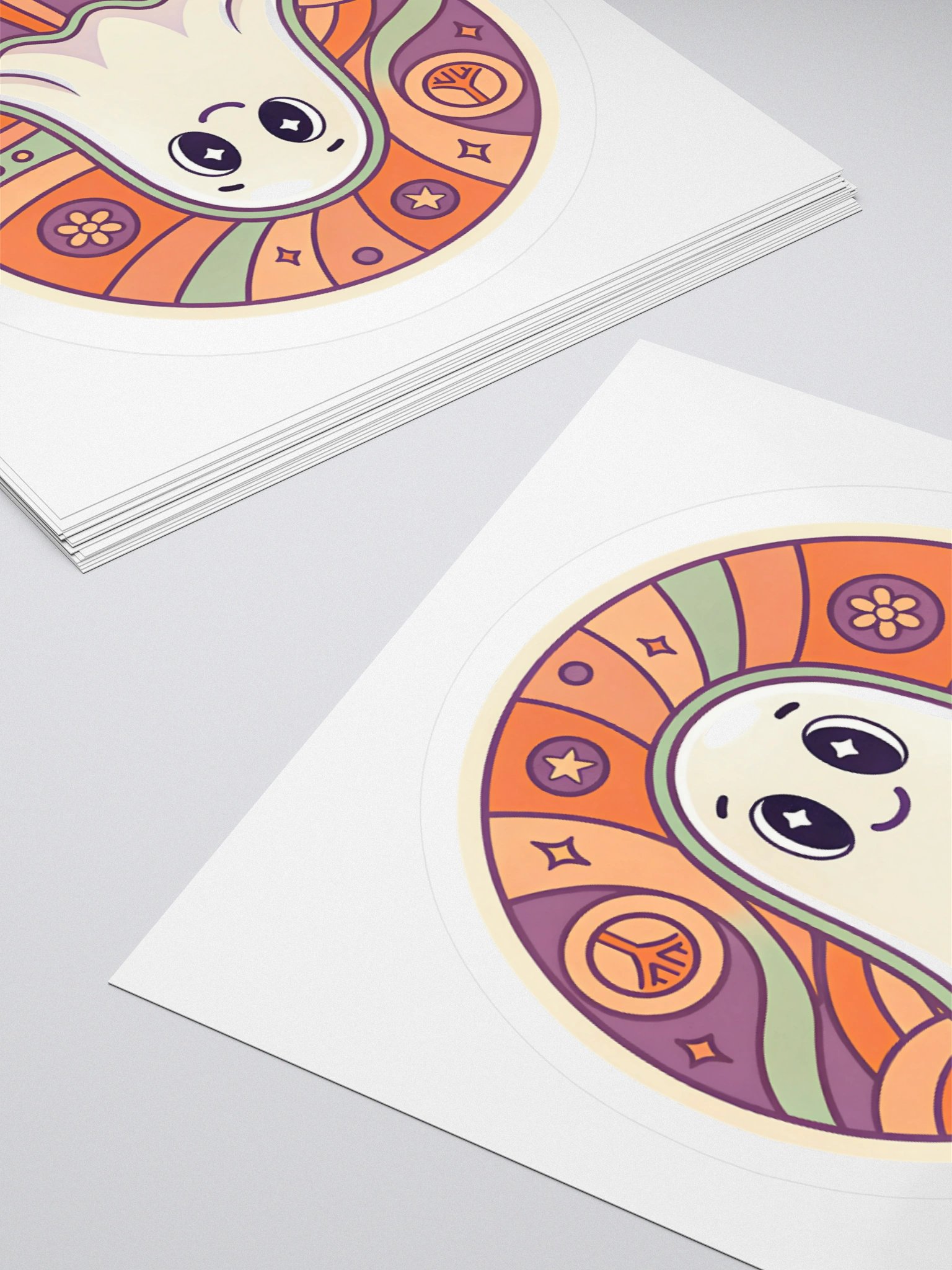 Psychedelic Ghost Kiss Cut Sticker product image (10)