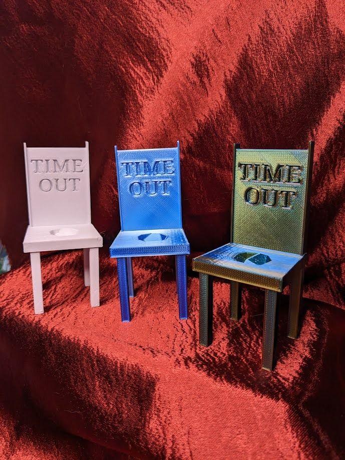 3D Printed Dice Timeout Chair product image (1)