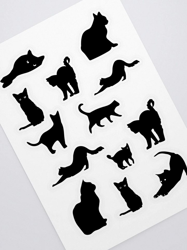 Black Cat Silhouettes Sticker Sheet product image (2)