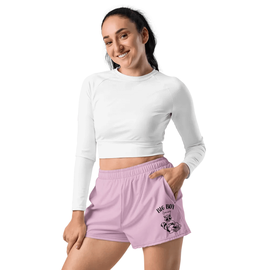 Big Boy Gaming Raccoon Women's Athletic Shorts product image (11)