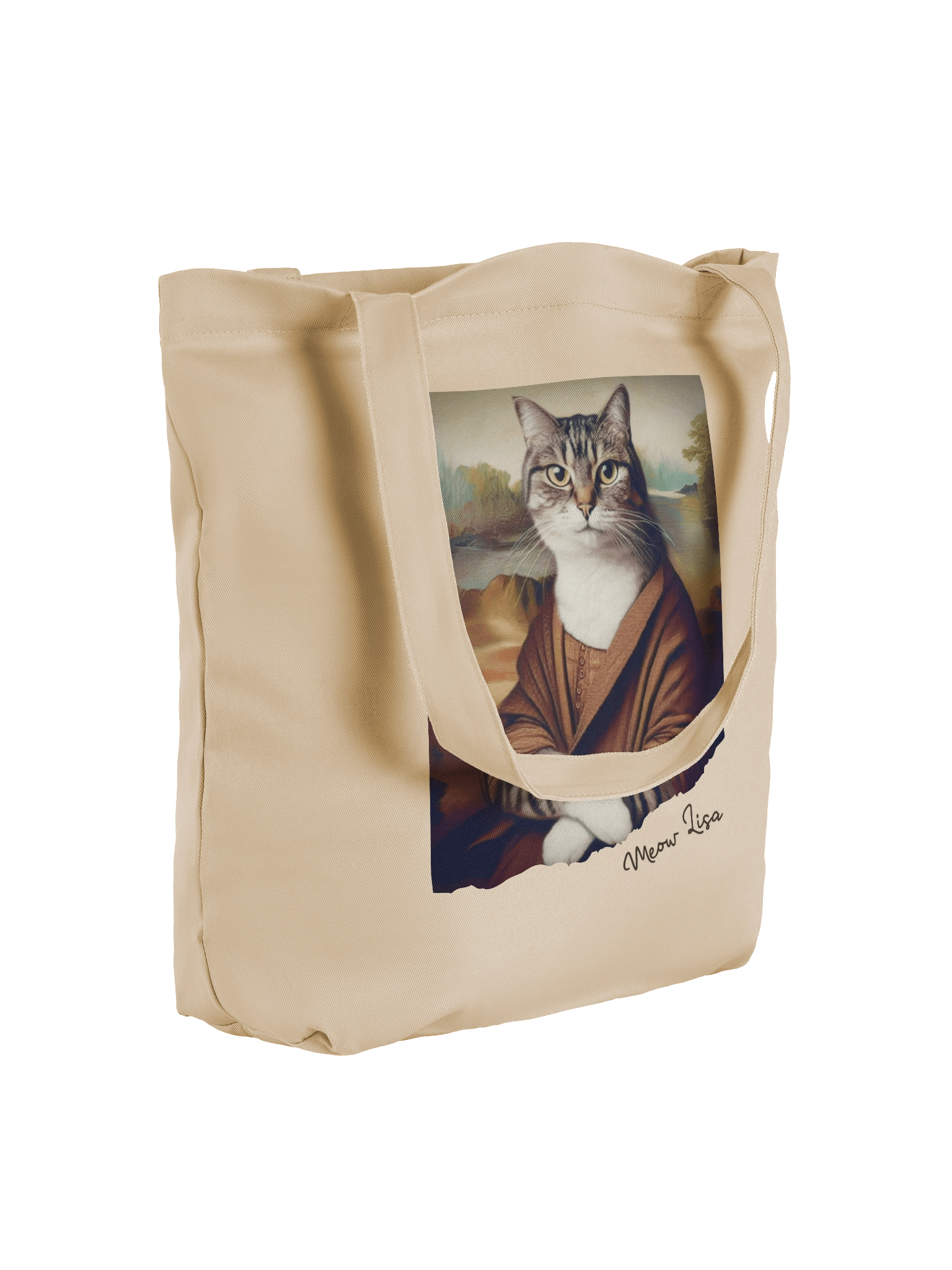 Eco-friendly tote bag: Meow Lisa product image (4)