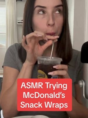 Watching this back made me want to eat 7 more #asmr #mcdonalds #mukbang #snackwrap #asmreating #relaxingvideos #whispering 