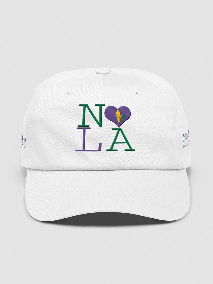 I LOVE NOLA **EMBROIDERED CAP LEGACY LOGO** (MARDI GRAS) product image (1)