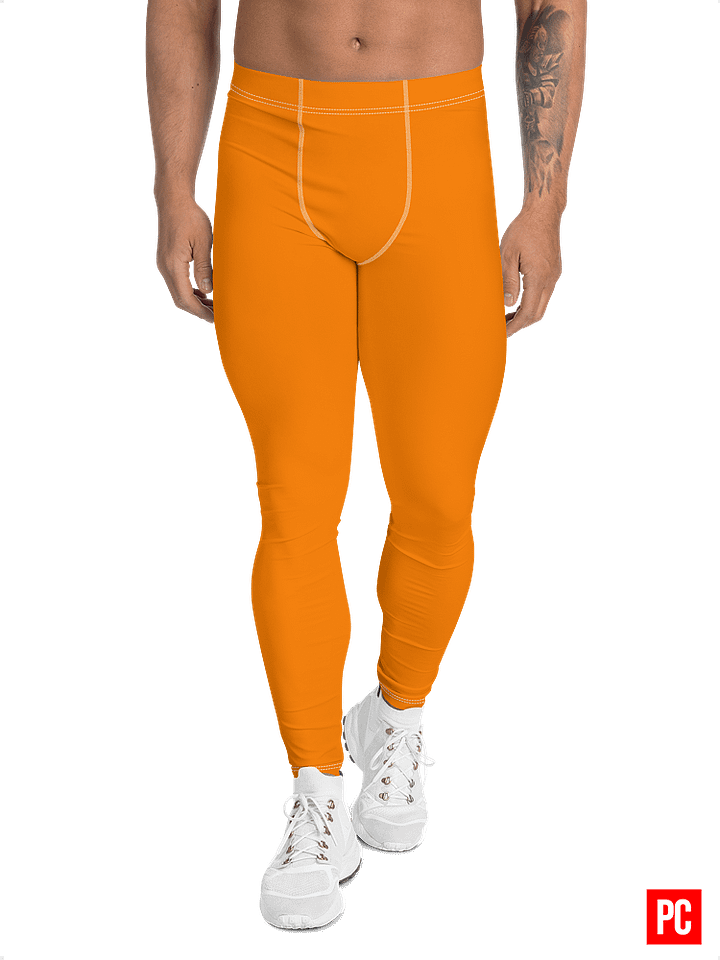 Plain Color Orange Leggings product image (1)