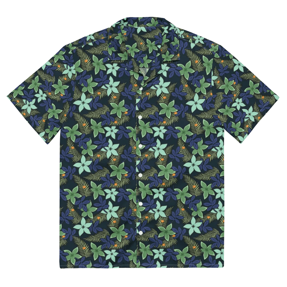 Midnight Tropical Floral Hawaiian Shirt product image (2)