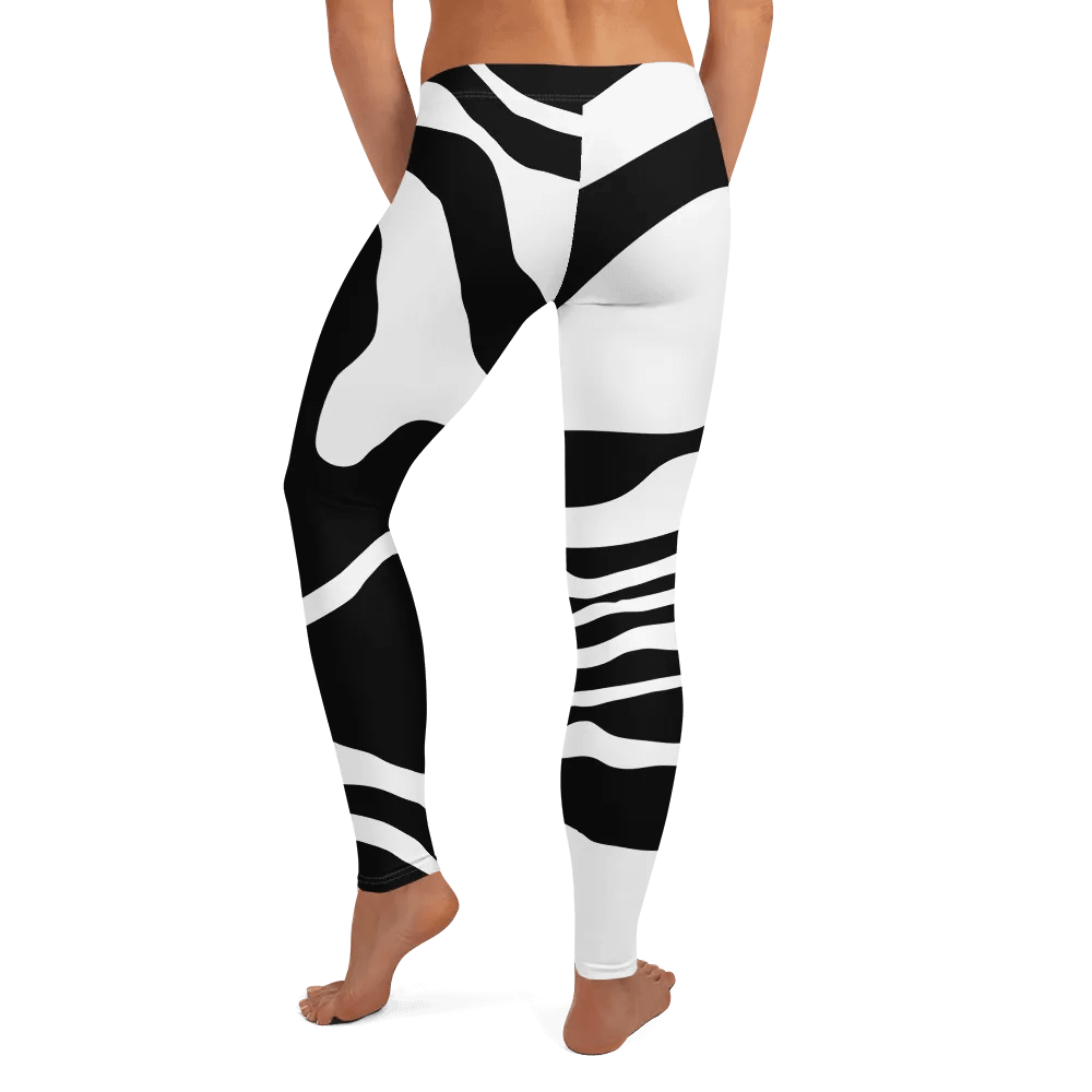 B/W Monochrome Waves Leggings product image (9)
