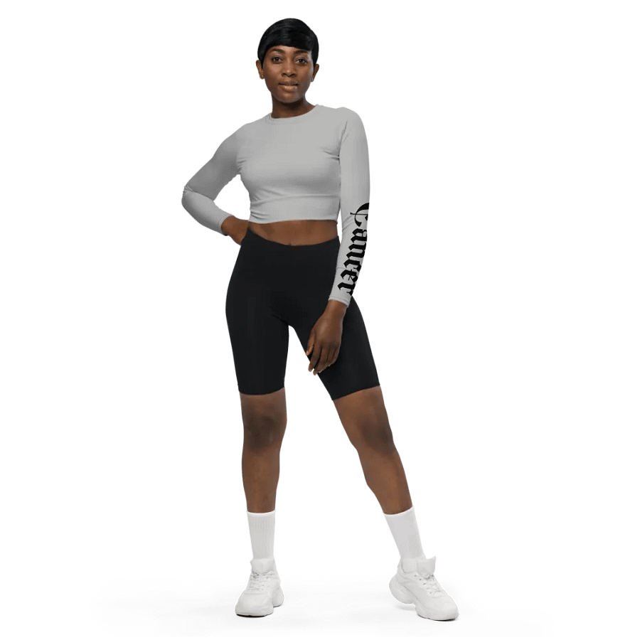 Cancer All-Over Long Sleeve Crop Top product image (6)