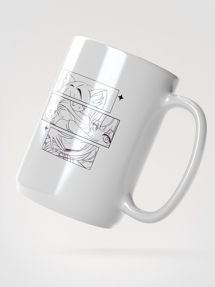 Manga Cat Ears White Glossy Mug product image (2)