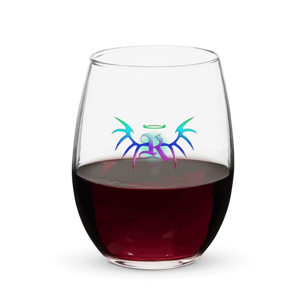 RafaZafar Logo Stemless Wineglass (vaporwave) product image (5)