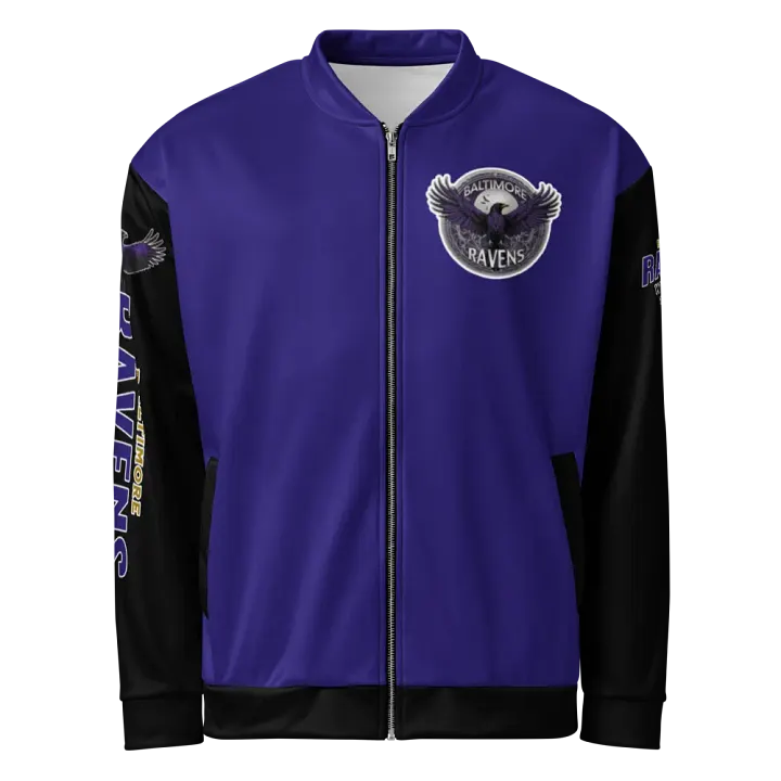 Baltimore Ravens | Fierce Winged Varsity Bomber Jacket | NFL Home Locker product image (1)