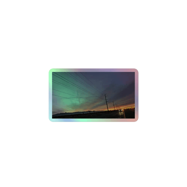 Cali's Winter Sunset_view Sticker product image (1)