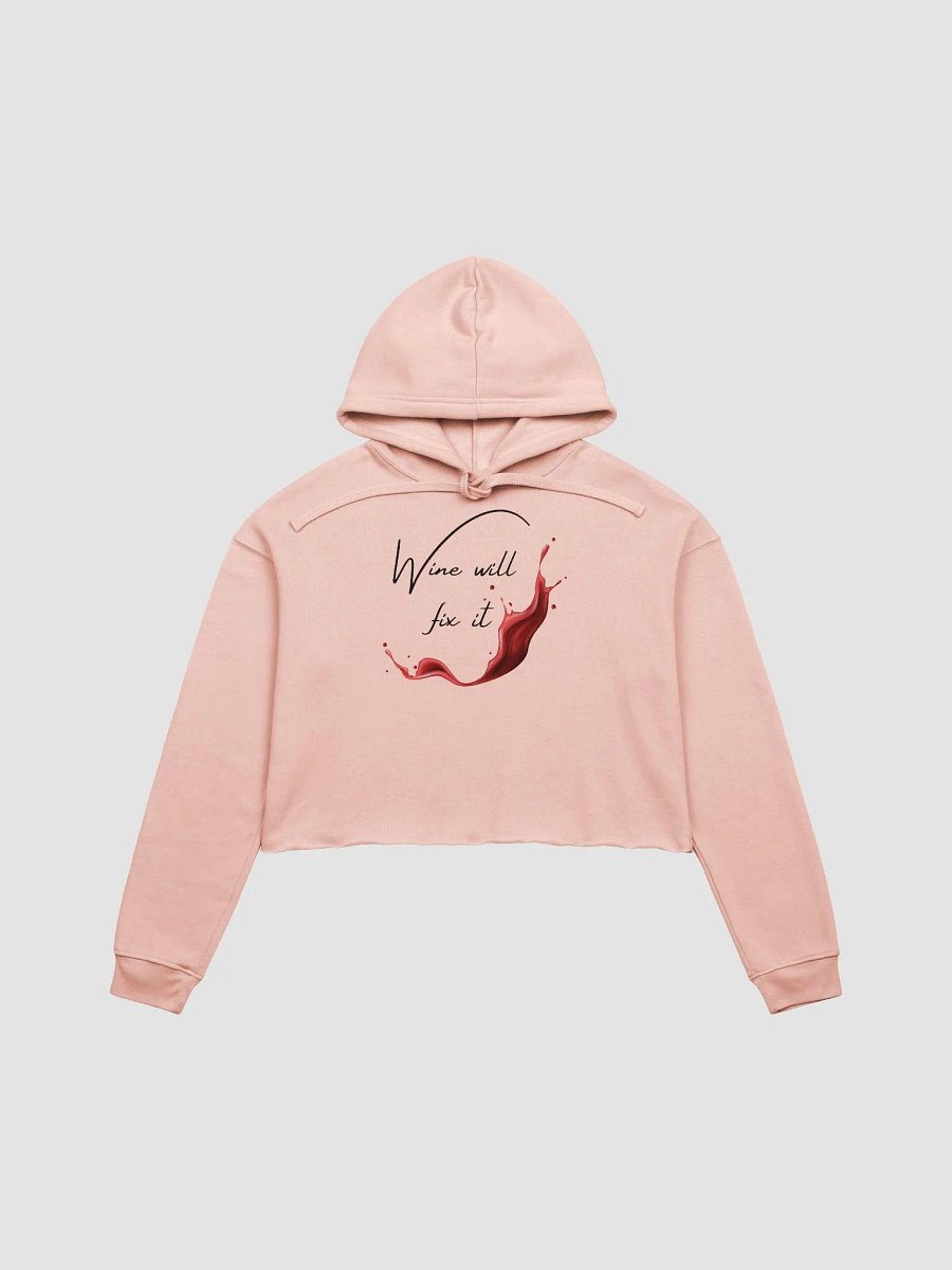 Wine will fix it Fleece Crop Hoodie product image (3)