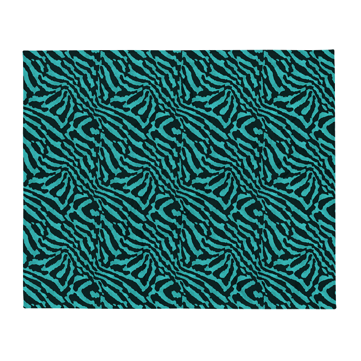 Teal Zebra Blanket product image (1)