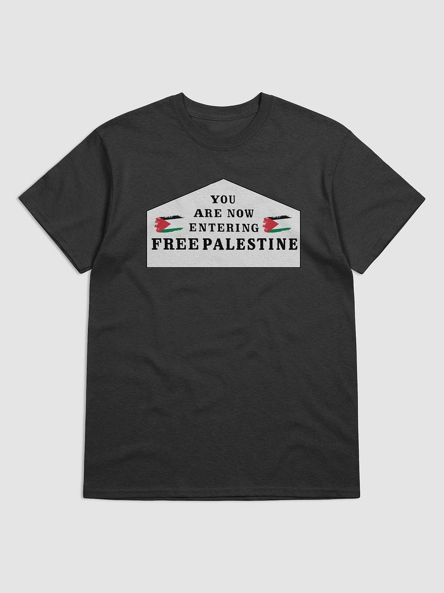 'You Are Now Entering Free Palestine' T-Shirt 🇵🇸 [Fundraiser] product image (1)