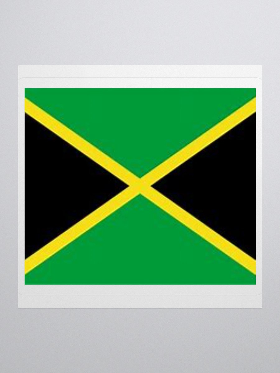 Jamaica Flag Sticker | Green Yellow Black Cross Design | Durable Vinyl | 3 Sizes product image (1)
