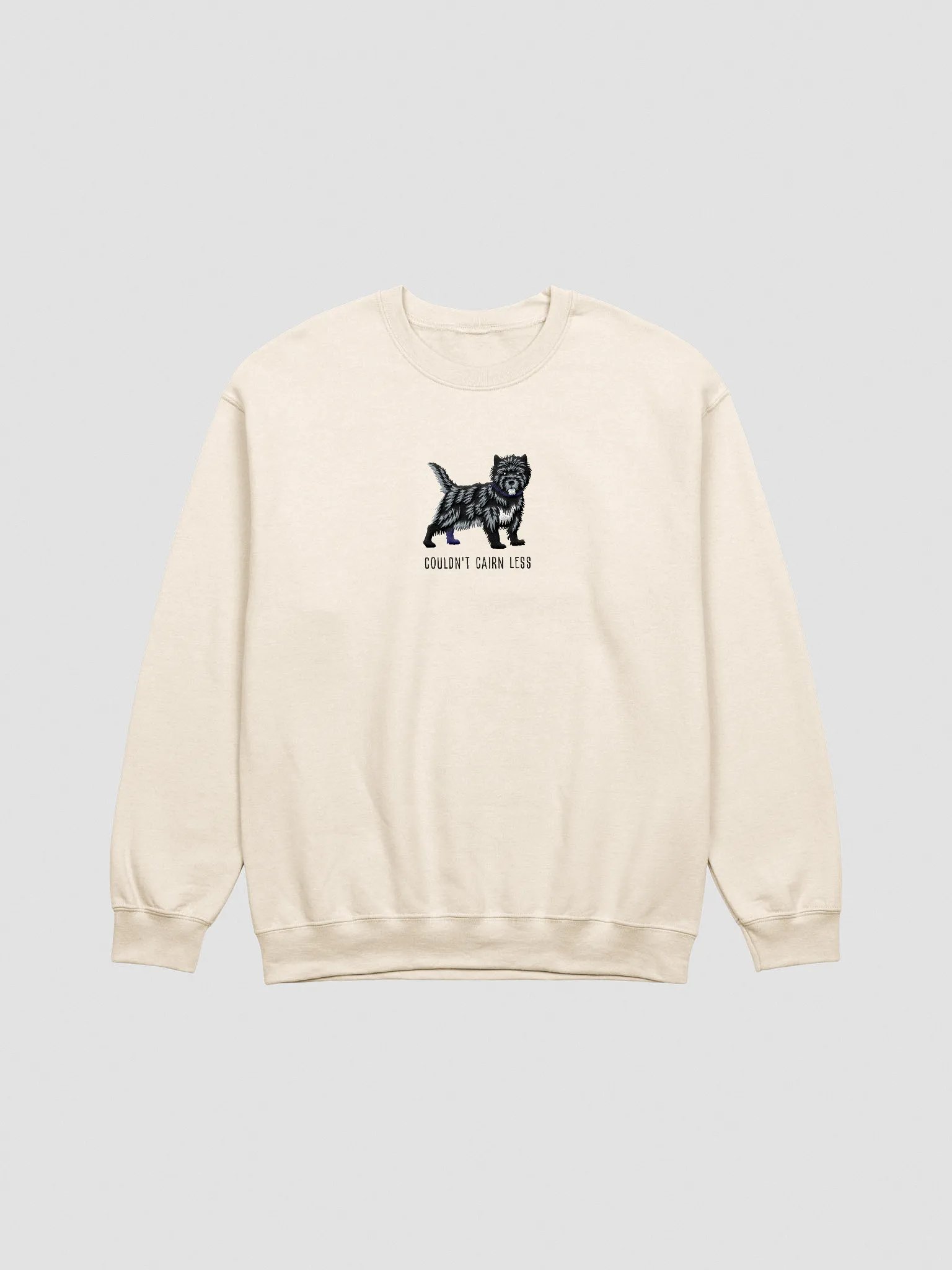 Couldn't Cairn Less Sweatshirt (Embroidered) of a Cairn Terrier(Black) product image (3)