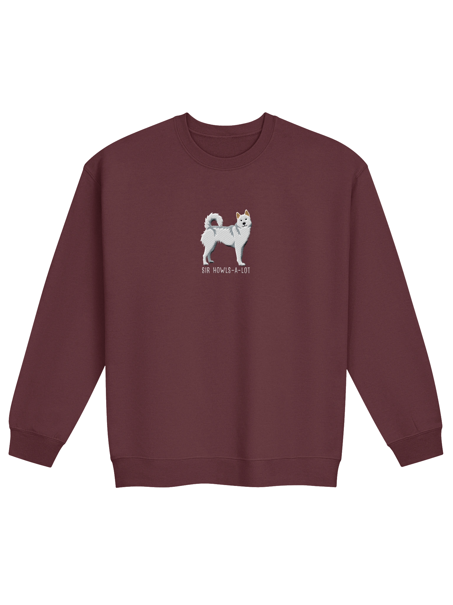 Sir Howls-A-Lot Sweatshirt (Embroidered) of a Siberian Husky(White) product image (5)