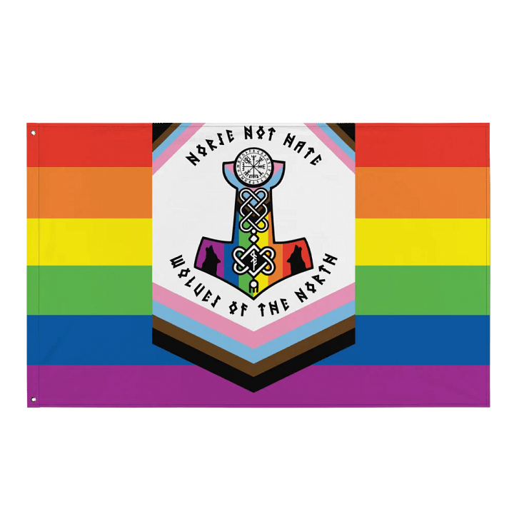 Wolves of the North - Norse not Hate - Pride Flag product image (1)