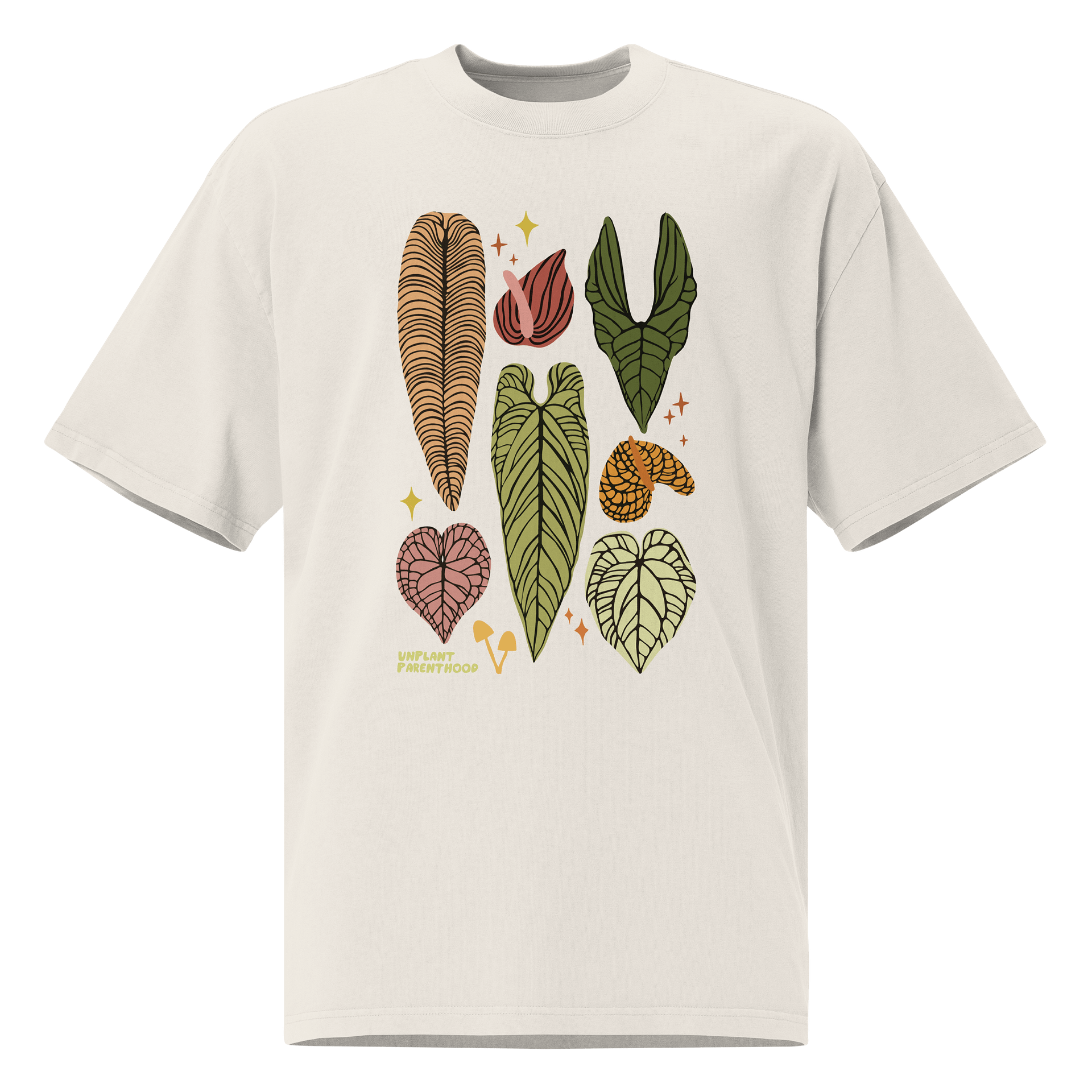 ANTHURIUM COLLAGE - Oversized Faded T-Shirt product image (1)